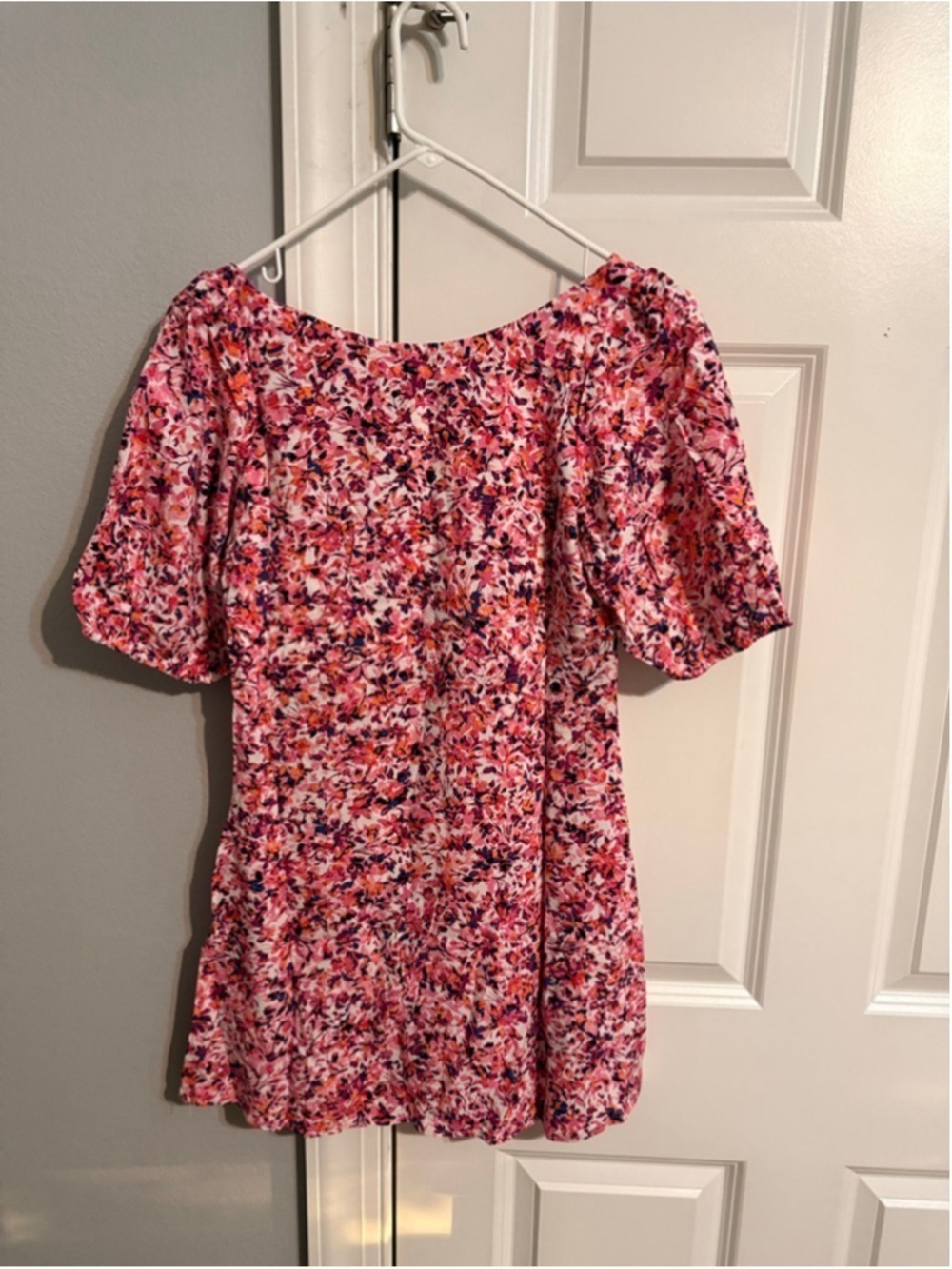 Women's Stillwater Pink Floral Mini Dress M - Picture 8 of 8